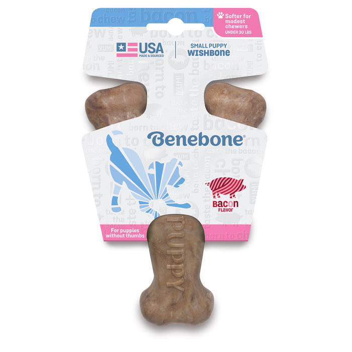 Benebone – Bacon Puppy Wishbone Chew Toy