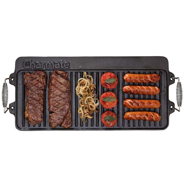 Charmate 3 Burner Cast Iron Reversible BBQ Plate