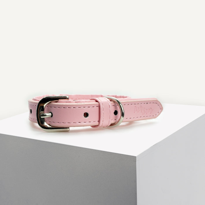 Dan & Sam – Dog Collar – Blush Vegan Leather