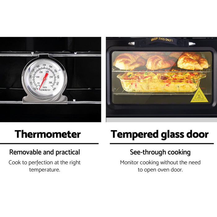 Devanti Portable Gas Oven LPG Silver