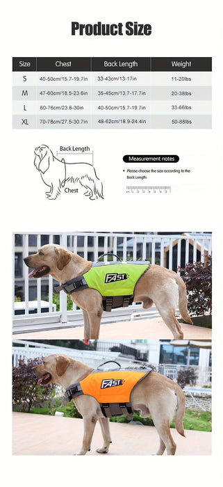 Safe Playtime: The ultimate dog buoyancy vest designed for water adventures. Pet life jacket. Christmas, Black Friday pet products