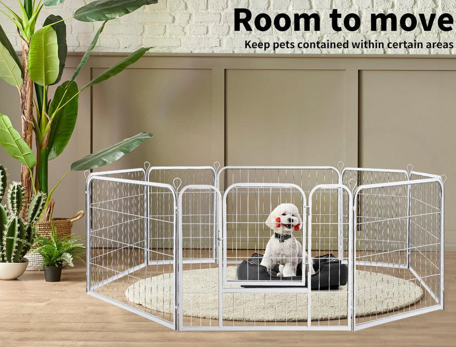 PaWz 8 Panel Playpen White