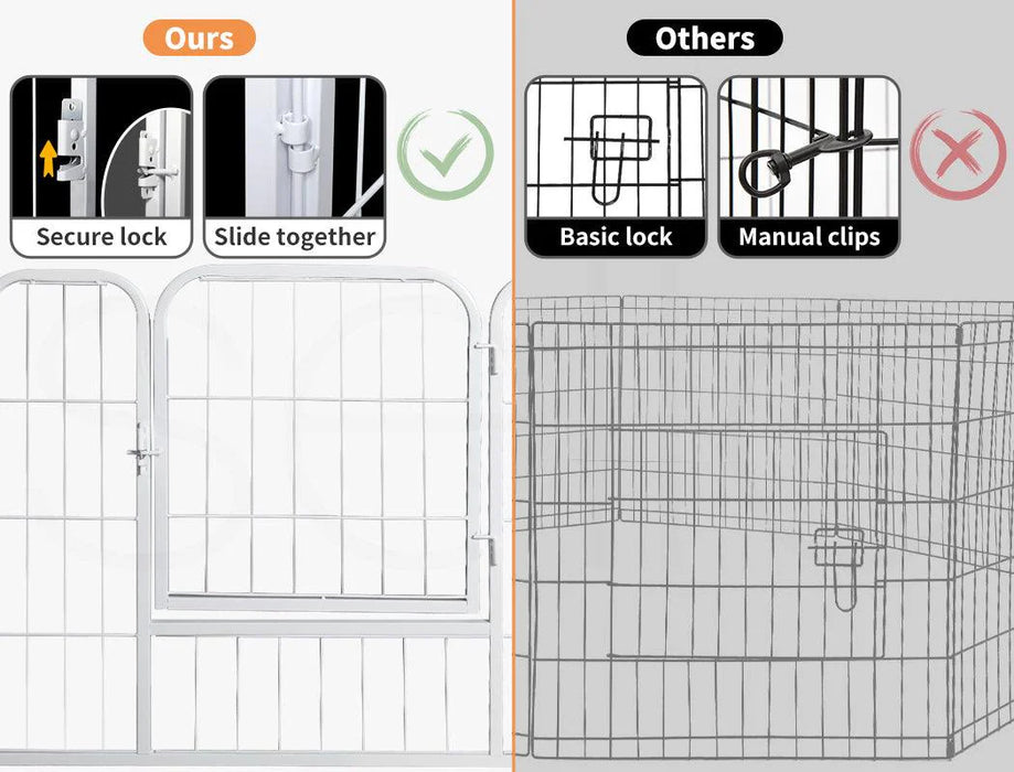 PaWz 8 Panel Playpen White