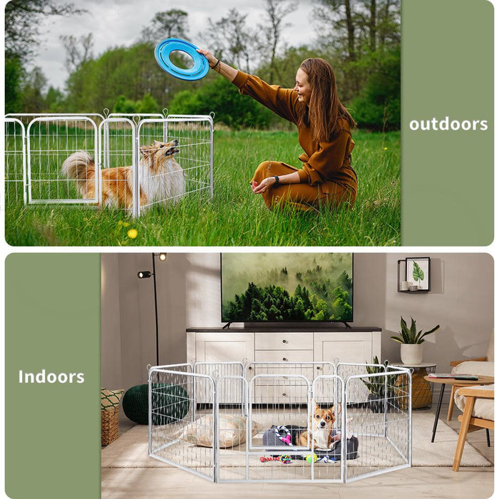 PaWz 8 Panel Playpen White